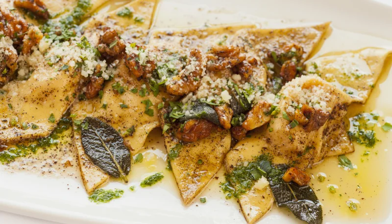 Raviolis au potiron et au beurre de sauge