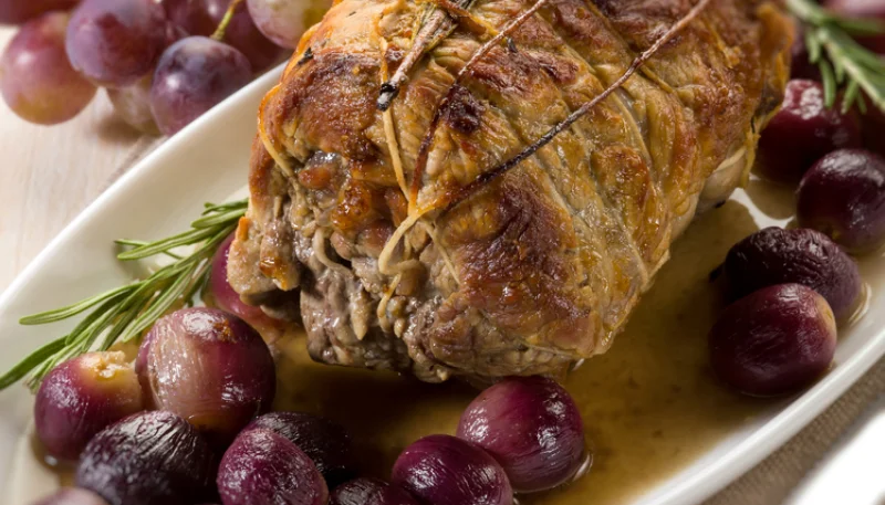 Rôti de veau aux raisins