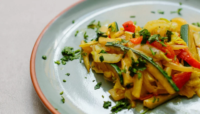 Wok de légumes express au lait de coco