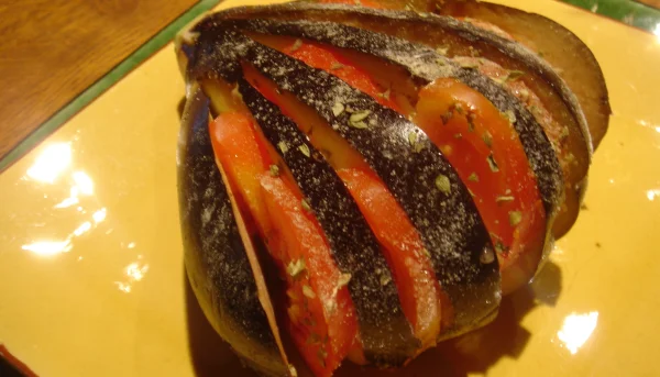Aubergines en éventail