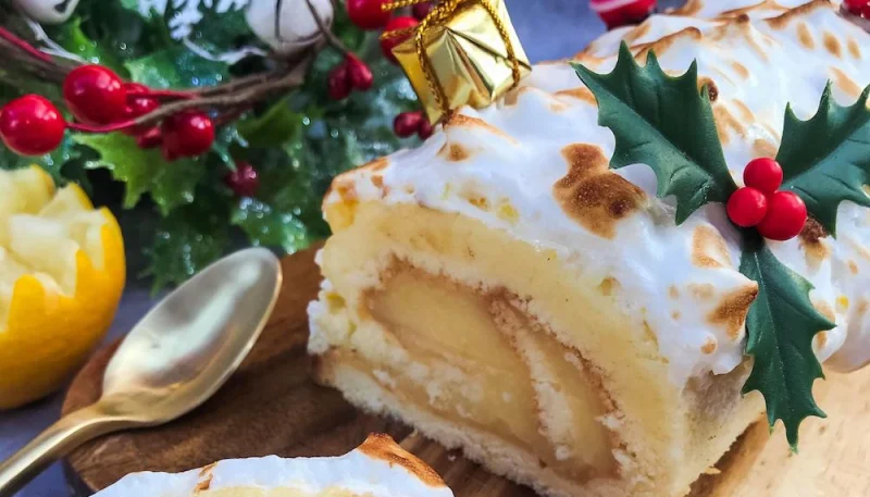 Bûche citron meringuée