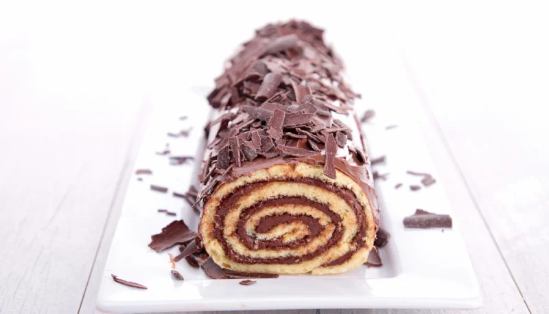 Bûche de Noël aux marrons et chocolat sans gluten