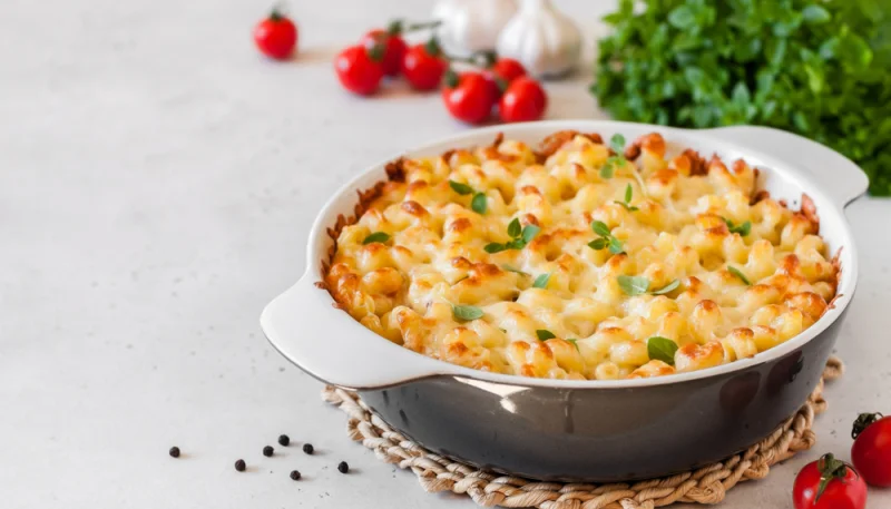 Gratin de pâtes et légumes au lait de coco