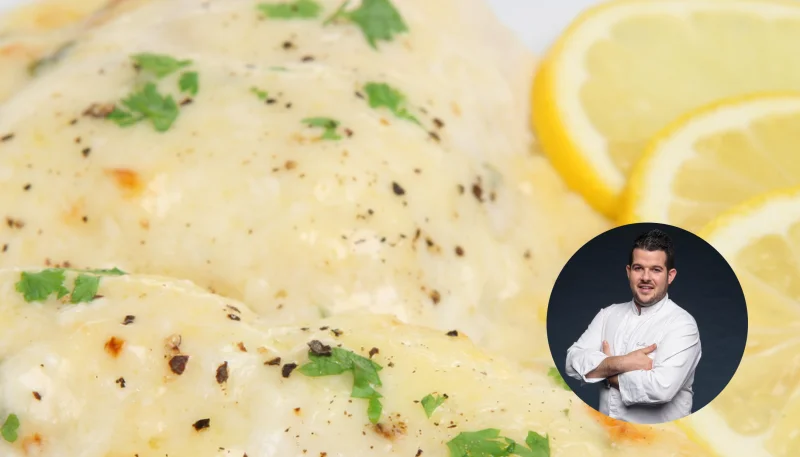 Lieu jaune sauce hollandaise aux coques façon Guillaume Pape
