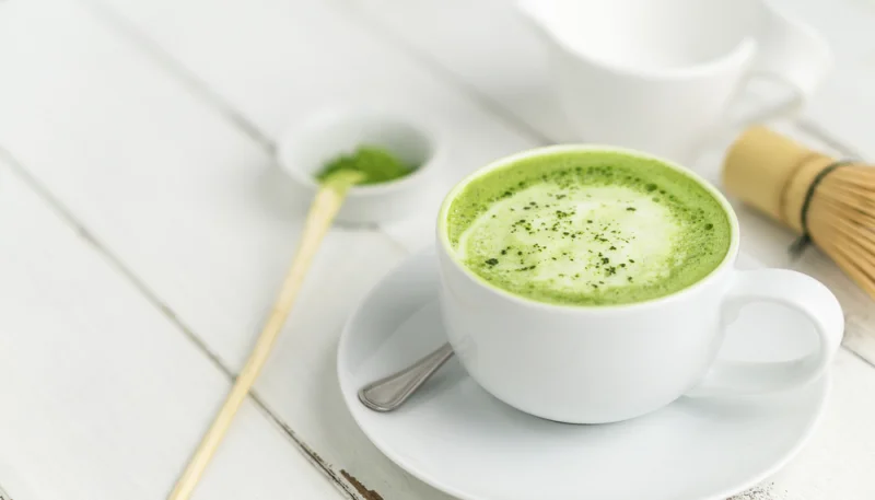 Matcha latte au lait de soja