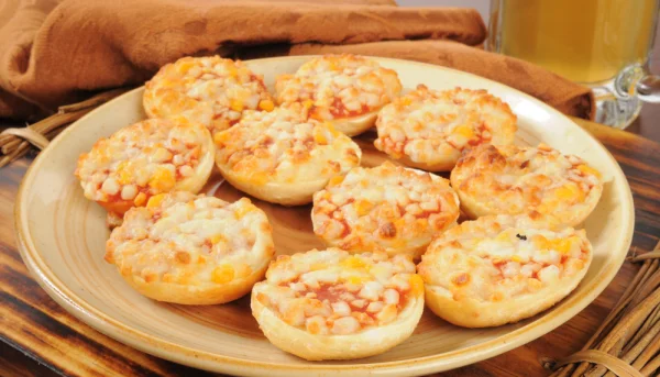 Mini pizzas poires gorgonzola