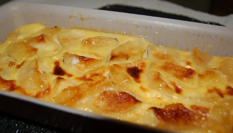 Pudding pommes et fleur d'oranger