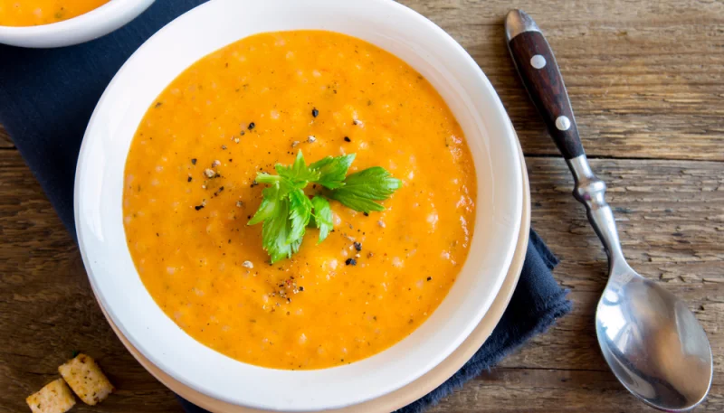 Soupe de carottes aux oignons