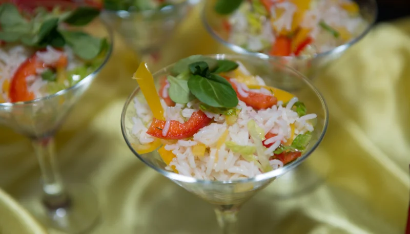 Verrine de riz à la scandinave