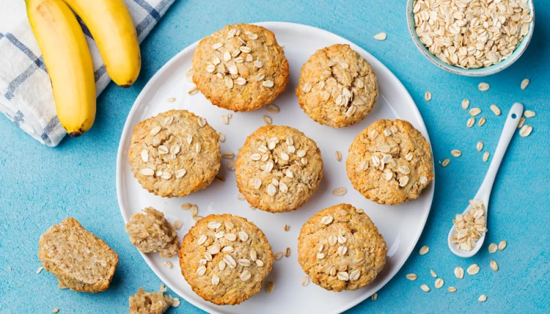 Biscuits à l'avoine et aux bananes