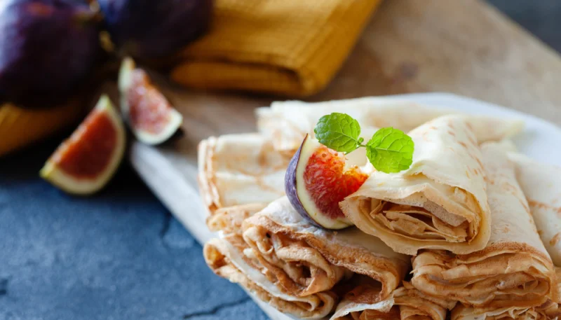 Crêpes aux figues et au jambon cru