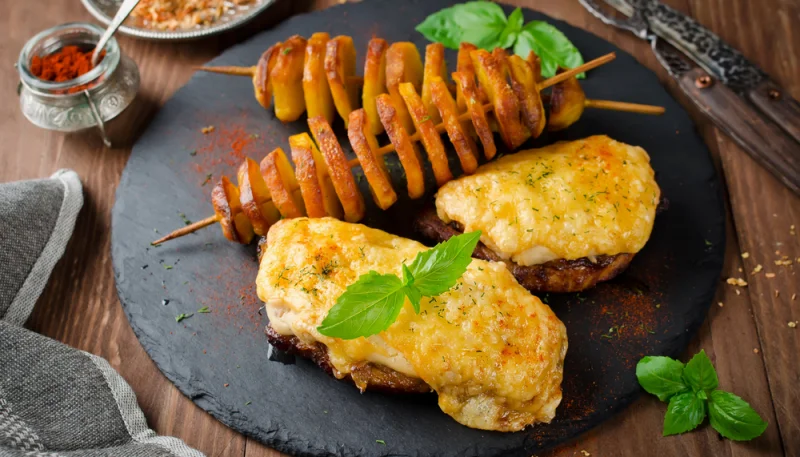 Escalopes de veau pommes-chèvre