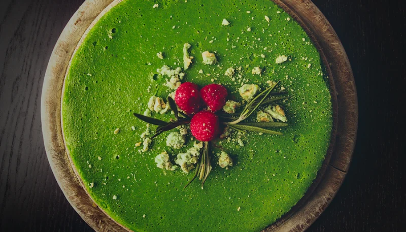 Flan au thé vert matcha sans pâte