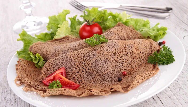 Galette de sarrasin aux poireaux