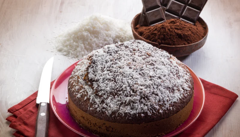 Gâteau moelleux chocolat et coco