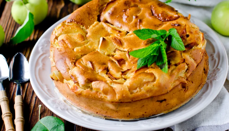 Gâteau aux pommes à la normande