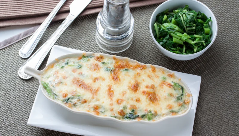 Gratin d’épinards au gruyère