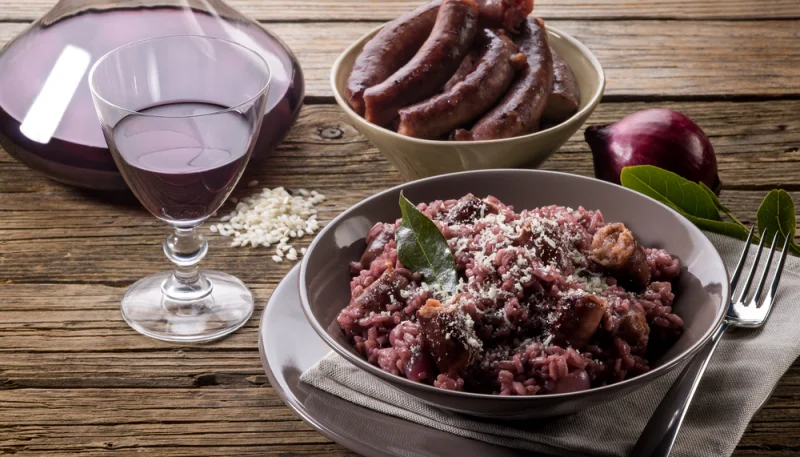 Risotto au vin rouge