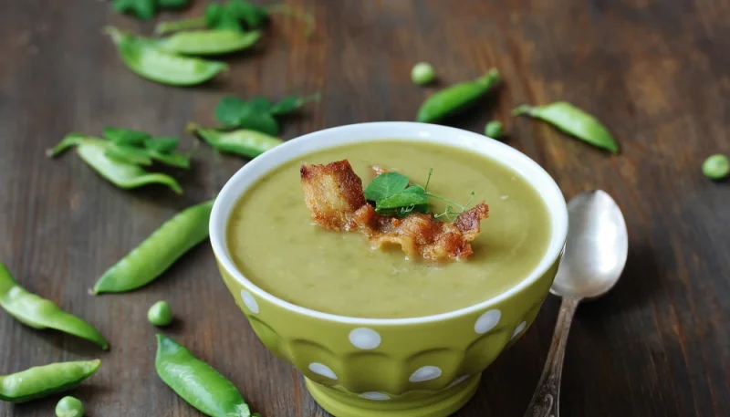 Velouté crémeux de petits pois