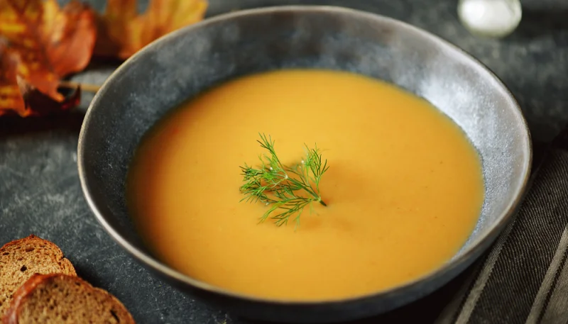 Velouté de carottes et panais au curcuma