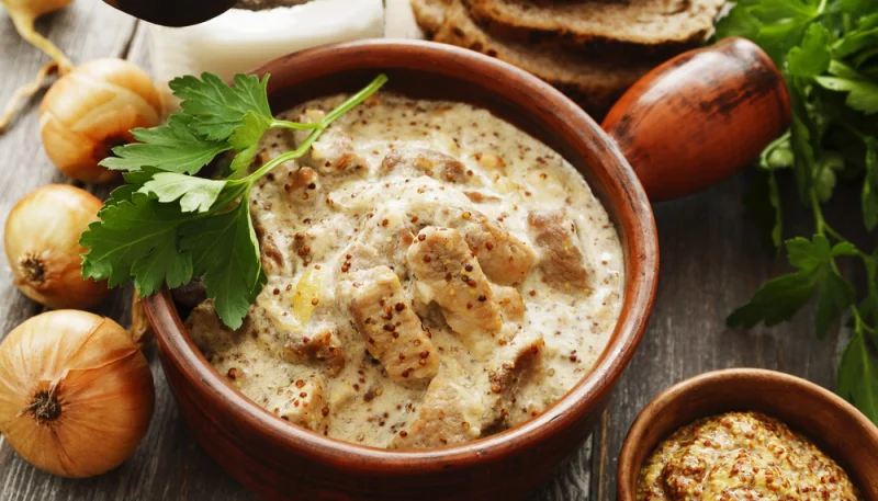 Blancs de poulet à la moutarde