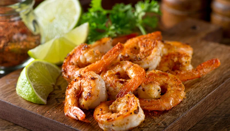 Crevettes sautées au cidre