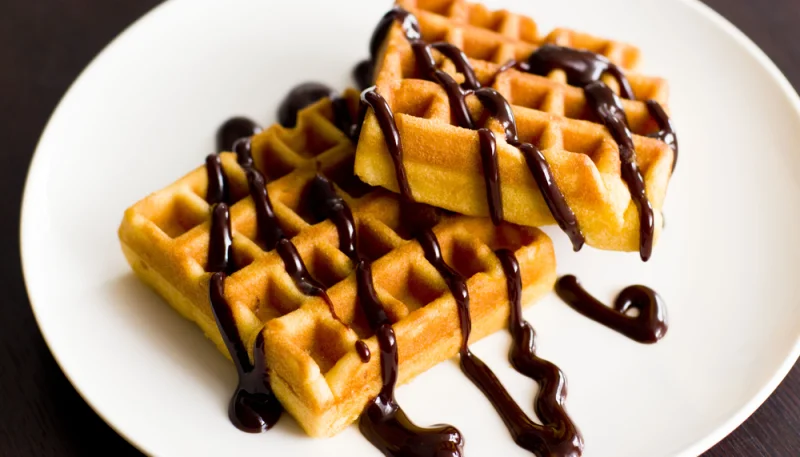 Gaufres au chocolat pour le Carnaval