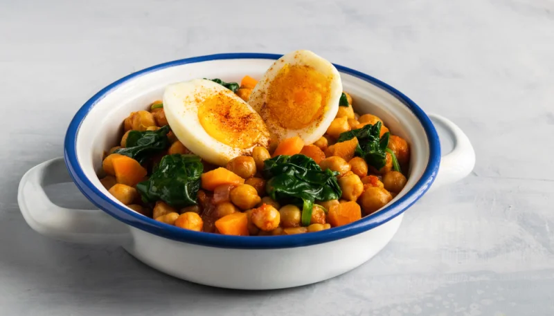 Mijoté de pois chiches aux épinards