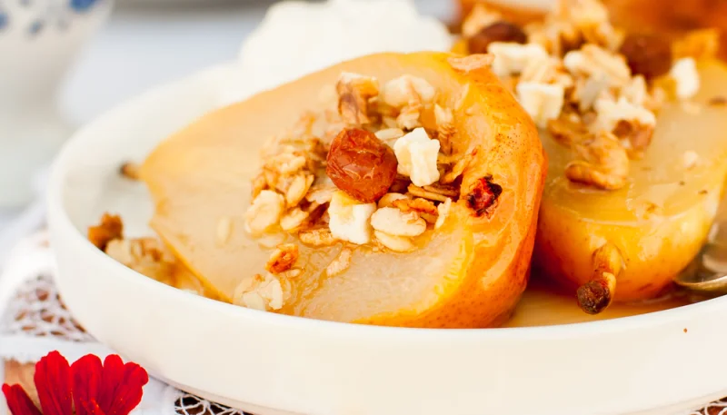 Poires farcies aux amandes