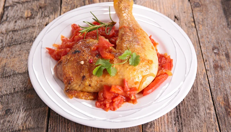 Poulet façon basquaise