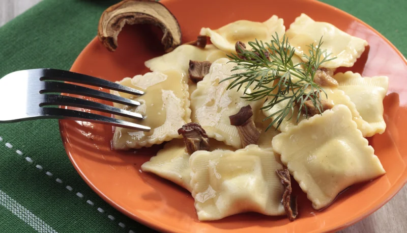 Raviolis champignons et ricotta