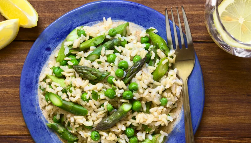 Risotto aux légumes verts