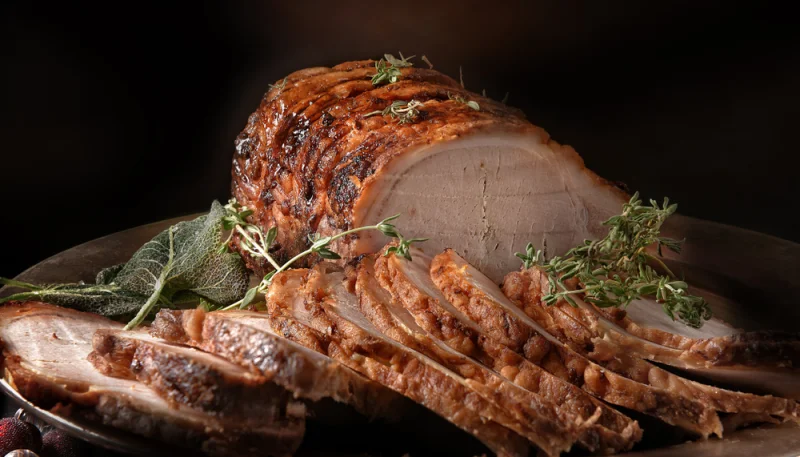 Rôti de porc confit