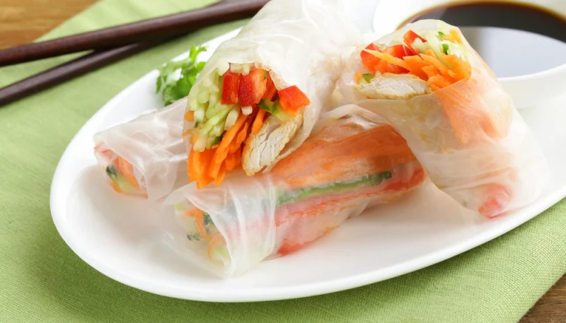 Rouleaux de printemps au poulet