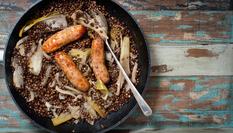 Saucisses lentilles