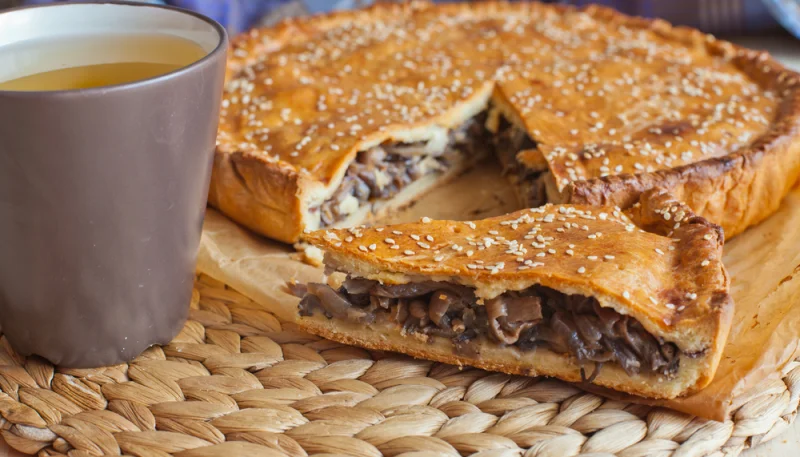 Tourte végétarienne aux champignons