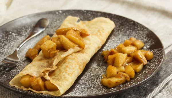 Crêpes au chèvre et aux pommes