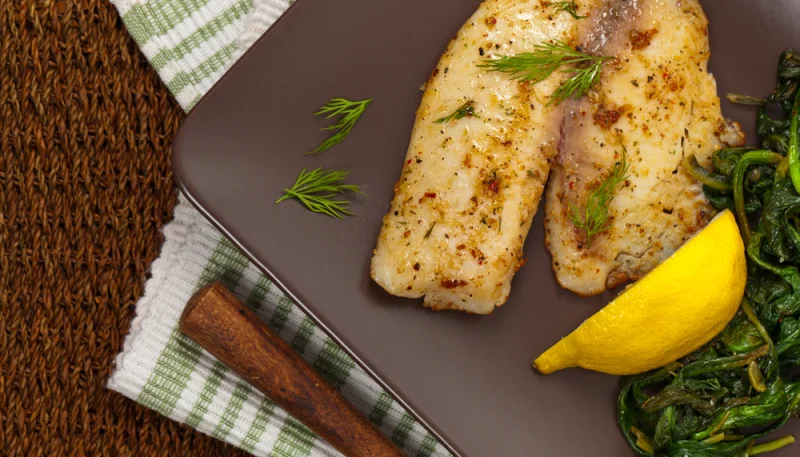 Filet de poisson et fondue d’épinards