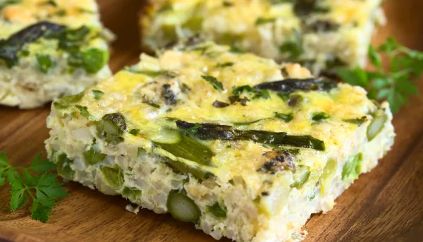 Frittata aux asperges et sa sauce froide