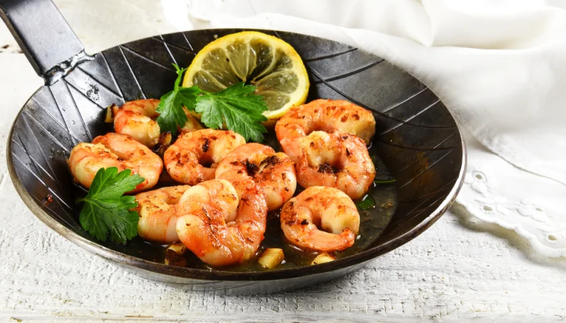 Gambas à l'ail et au persil