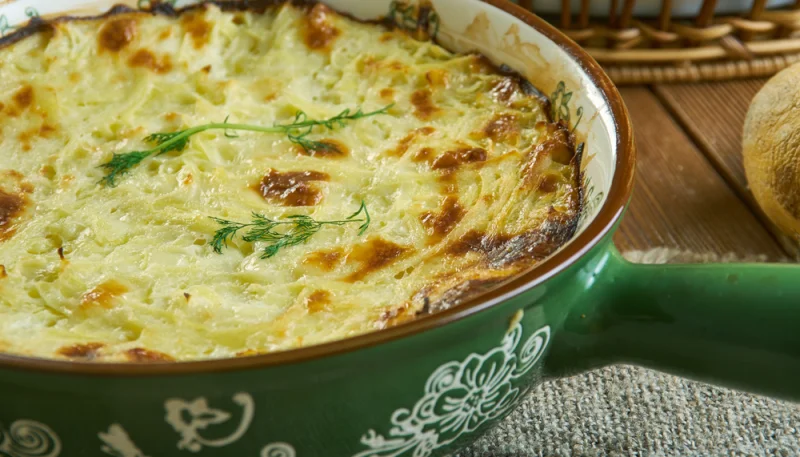 Gratin de pâtes aux blettes