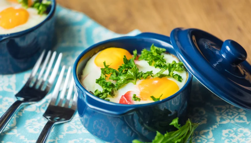 Œufs cocotte au maroilles