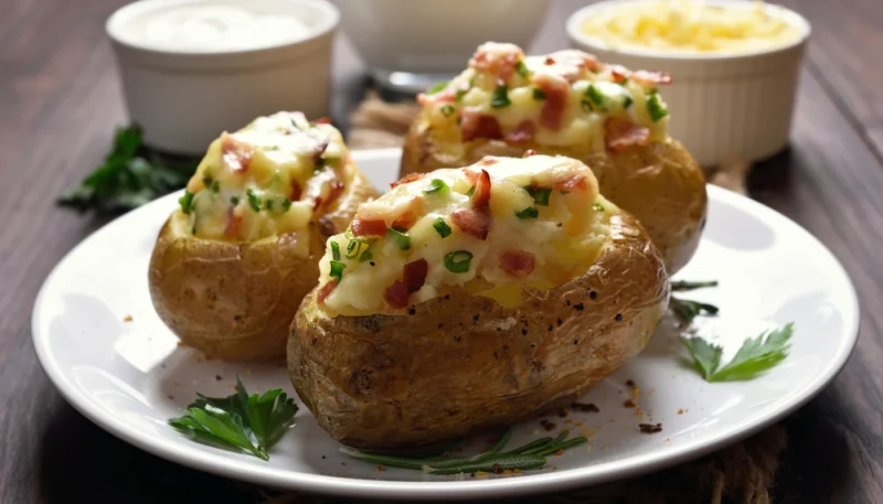Pommes de terre farcies au micro-ondes