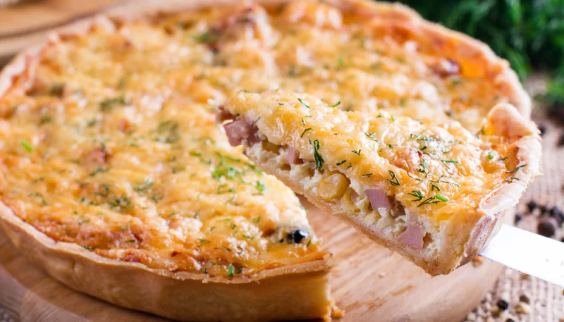 Quiche à l'oignon et aux lardons fumés