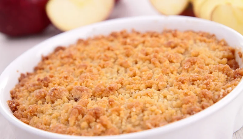 Crumble aux pommes sans farine
