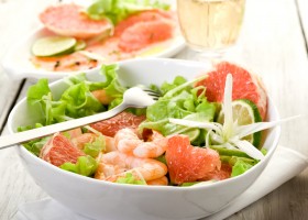 Salade tiède aux crevettes