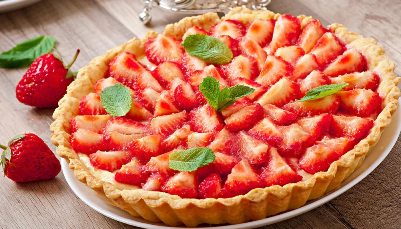 Tarte aux fraises légère