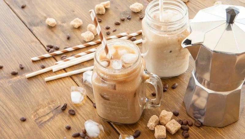 Café frappé au lait de coco