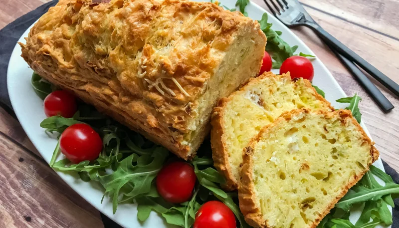Cake léger aux poireaux et chèvre