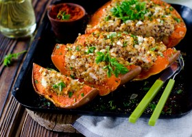 Courge farcie au fromage